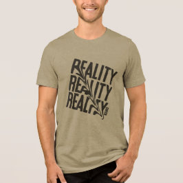 Triblenda Camiseta de tipografía de realidad distorsionada e