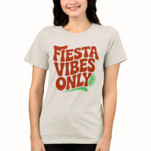 Camiseta de tipografía retro 'Fiesta Vibes Only'