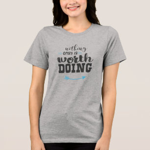 Triblenda Camiseta de tres mezclas femeninas Bella+Canvas