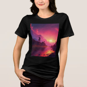 Triblenda Camiseta de tres mezclas femeninas Bella+Canvas — 