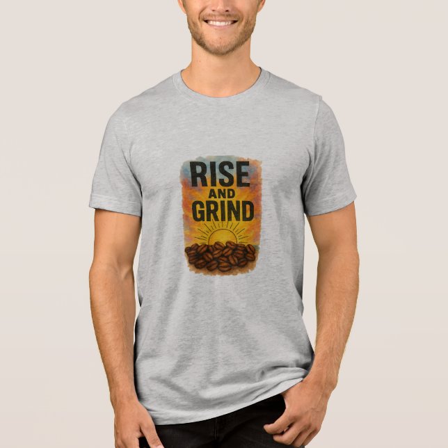 Triblenda Camiseta de tres mezclas masculina de Rise and Gri (Anverso)