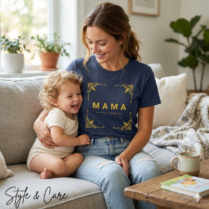 Triblenda Camiseta de Tri-Blend Azul Marino Sólida Personali