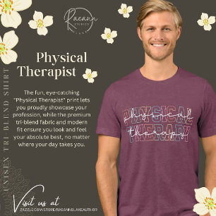 Triblenda Camiseta de tri-blend unisex para fisioterapeuta
