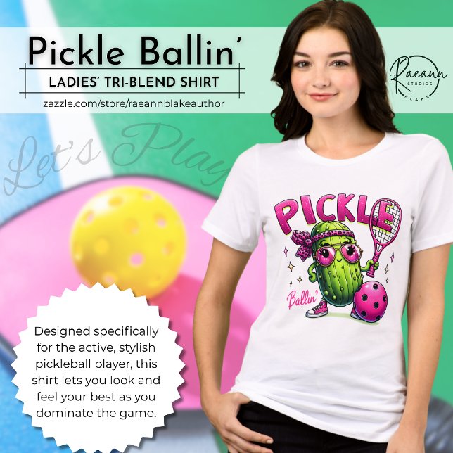 Triblenda Camiseta de Tri-Mezcla para Mujeres de Pickle Ball (Subido por el creador)