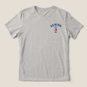 Triblenda Camiseta de último año de la bandera estadounidens