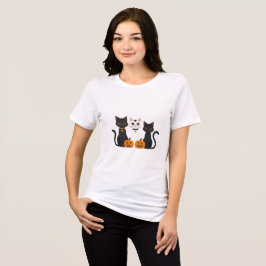 Triblenda Camiseta de una mujer gata de Halloween - Espeluzn