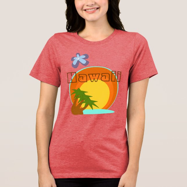 Triblenda Camiseta de vacaciones de destino en Hawaii (Anverso)