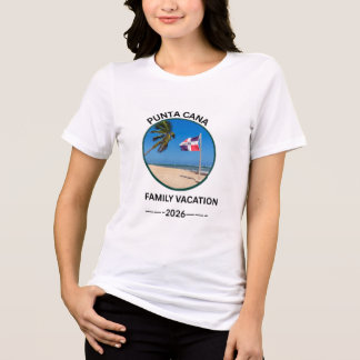 Triblenda Camiseta de Vacaciones Familiares en Punta Cana Re