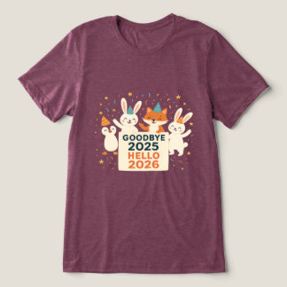 Triblenda Camiseta de vacaciones unisex Adiós 2025 Hola 2026