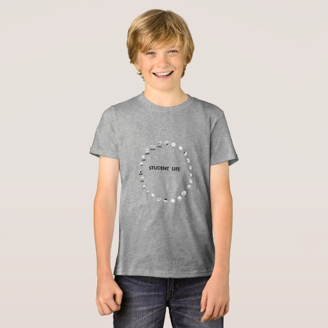 Triblenda Camiseta de vida estudiantil (Anverso Completo)