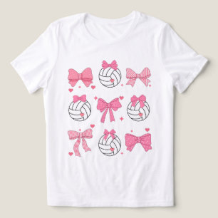 Triblenda Camiseta de voleibol con lazo angustiado Coquette,