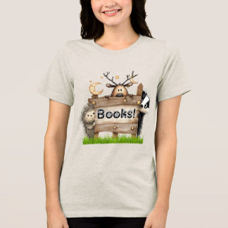 Triblenda Camiseta de Woodland Books para lectores y escrito