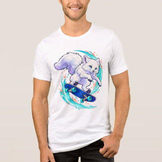 Triblenda Camiseta de zorro patinando