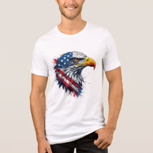 Triblenda Camiseta del águila del 4 de julio – Diseño patrió
