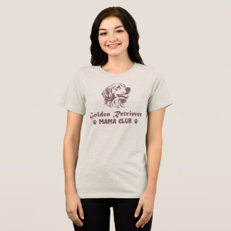 Triblenda Camiseta del Club de Mamá de Golden Retriever para