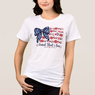 Triblenda Camiseta del Cuatro de Julio de la Tierra que Amo