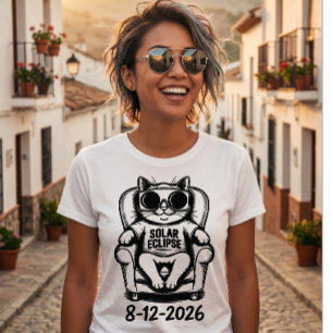 Triblenda Camiseta del eclipse total de 2026 Evento solar de