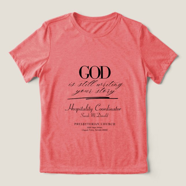 Triblenda Camiseta del grupo cristiano personalizable (Diseño delantero )