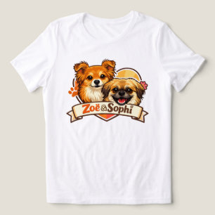 Triblenda Camiseta del logotipo de Zoë y Sophi Dog