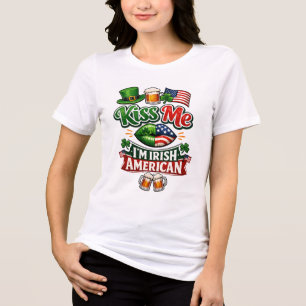 Triblenda Camiseta del patrimonio irlandés americano