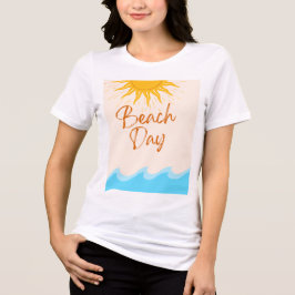 Triblenda Camiseta Día de Playa | Camiseta de Verano Olas de