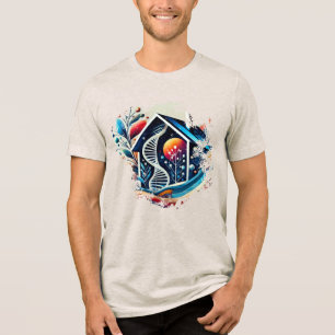 Triblenda Camiseta digital - Arte casero cromado