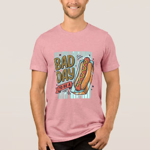 Triblenda Camiseta Diseño Vector Retro Hot Dog Mal Día_1