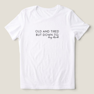 Triblenda Camiseta Divertida de Bebida para Ancianos Cansado