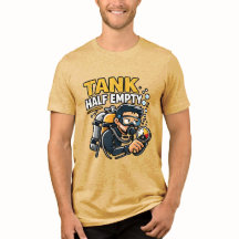 Camiseta Divertida de Buceo - Tanque Medio Vacío