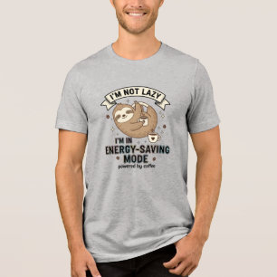 Triblenda Camiseta Divertida de Café en Modo de Ahorro de En