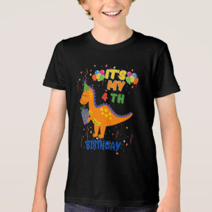 Triblenda Camiseta divertida de Fiesta de dinosaurios por cu