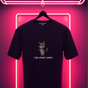 Triblenda Camiseta Divertida de Gato – Hago lo que Quiero