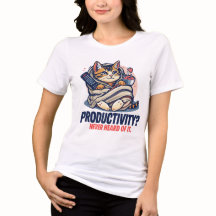 Camiseta Divertida de Gato – “¿Productividad? Nunc