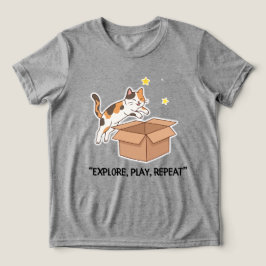 Triblenda Camiseta divertida de gato saltarín para niños