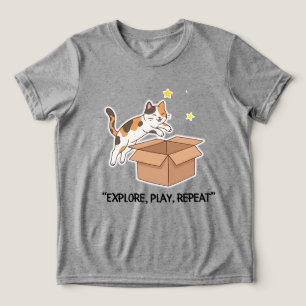 Triblenda Camiseta divertida de gato saltarín para niños