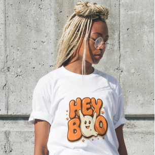 Triblenda Camiseta divertida de Halloween para mujeres Hey B