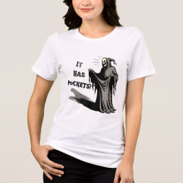 Triblenda Camiseta divertida de Halloween, tiene bolsillos S