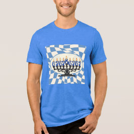 Triblenda Camiseta divertida de Hanukkah para unisex con chi