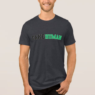 Triblenda Camiseta divertida de humano falso para hombres y