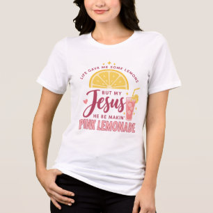 Triblenda Camiseta divertida de Jesús con limonada para muj