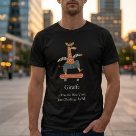 Triblenda Camiseta divertida de jirafa que dice nada con la