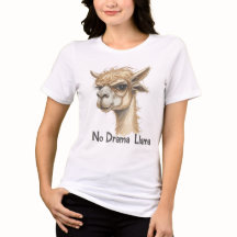 Camiseta Divertida de Llama sin Drama para Amantes