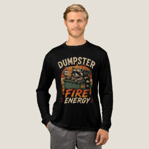 Triblenda Camiseta divertida de mapache con energía de basur