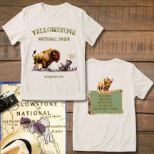 Camiseta divertida de mujer enlazando un bisonte s
