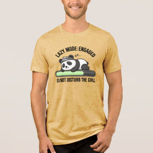 Triblenda Camiseta divertida de panda en modo perezoso