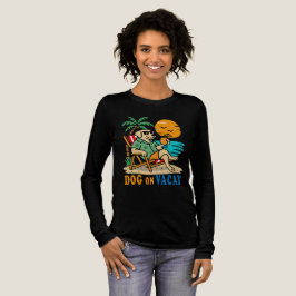 Triblenda Camiseta Divertida de Perro de Vacaciones | Verano
