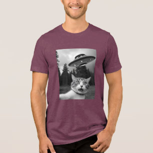 Triblenda Camiseta divertida de secuestro de Alien para gato