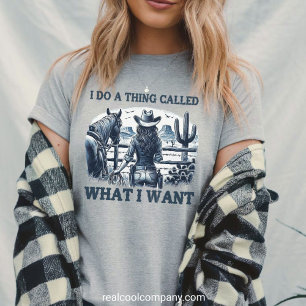Triblenda Camiseta Divertida de Vaquera Hago una Cosa Llamad