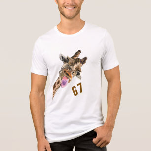 Triblenda Camiseta Divertida Jirafa 67