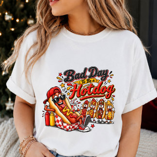 Triblenda Camiseta divertida MAL DÍA PARA SER UN HOT DOG